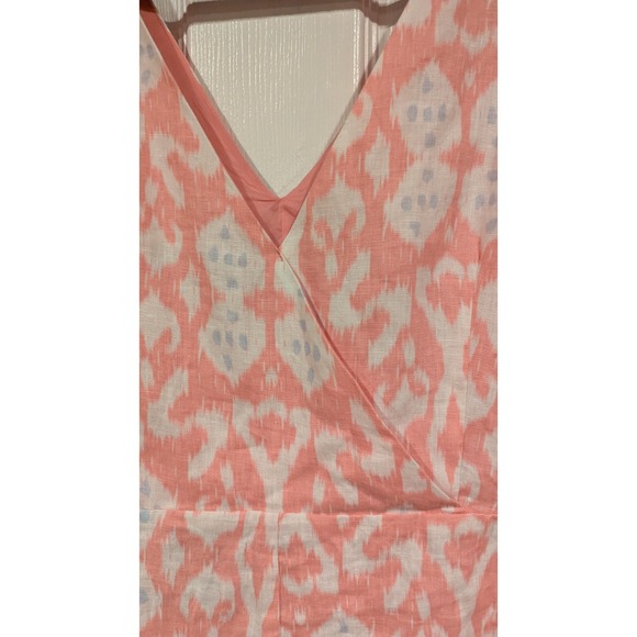 Coral White‎ Sleeveless Dress V-Neck Fit and Flare Casual Party Sundress - Picture 2 of 6